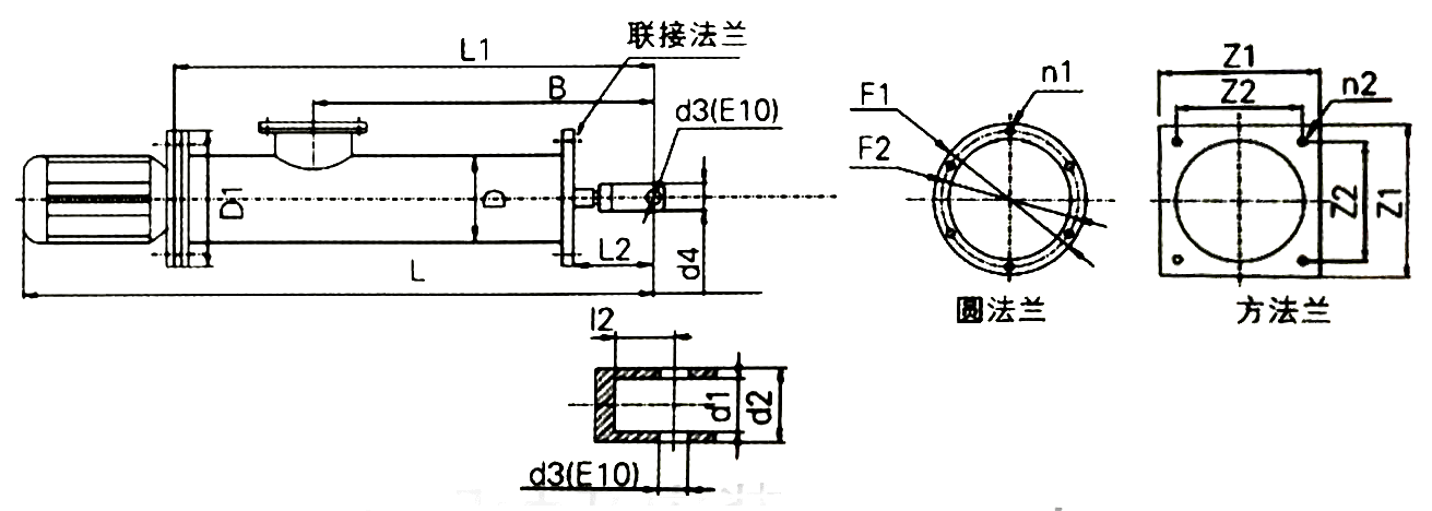 DYTZF整體直式前法蘭電液推桿 DYTZF整體直式前法蘭電液推桿