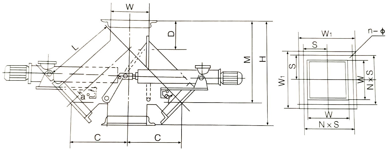 D4F型電液動(dòng)四通分料器 D4F型電液動(dòng)四通分料器