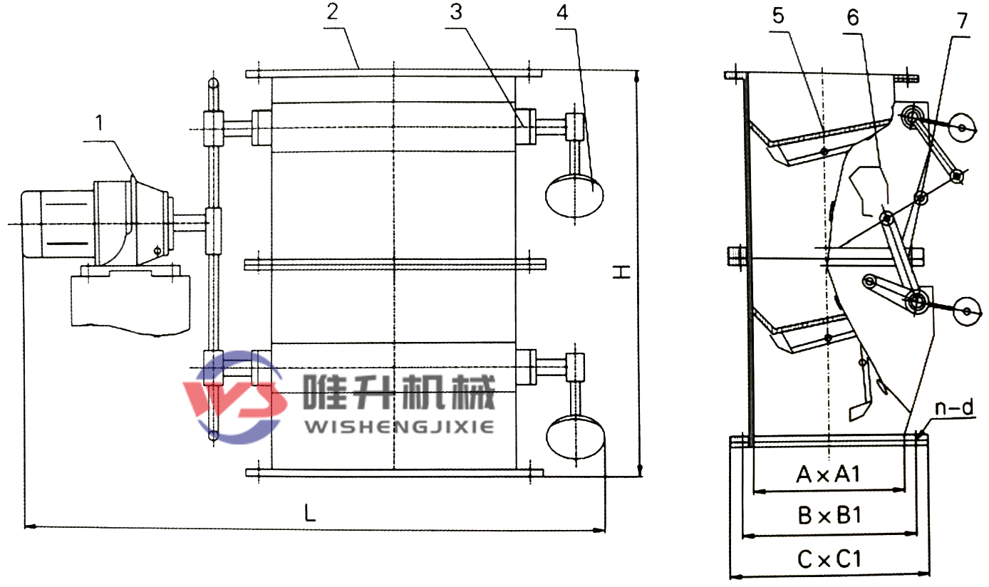 電動雙層單門鎖風翻板閥 電動雙層單門鎖風翻板閥